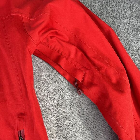 REI Elements E1 Jacket Womens Medium Red Hooded Softshell Full Zip Pit Zips - Picture 6 of 16